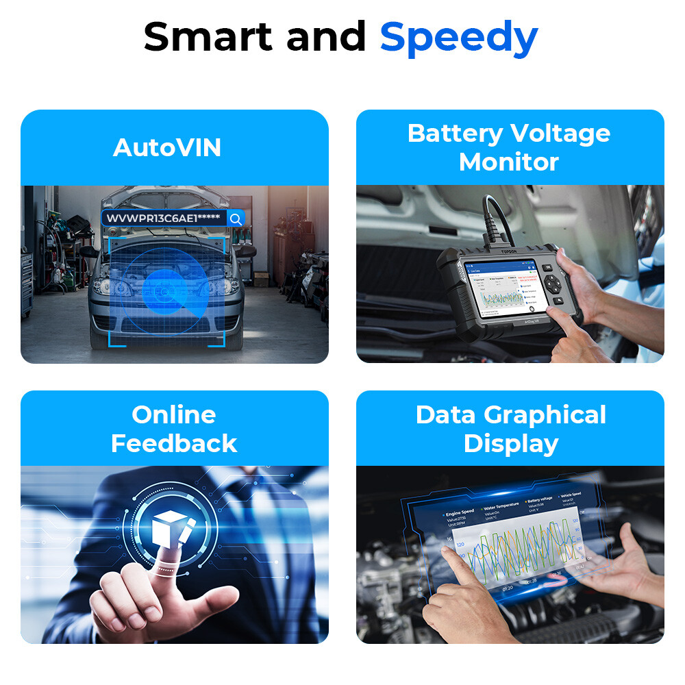TOPDON AD500 PRO+ Car Diagnostic Tool OBD2 Scanner SRS ABS ENGINE AT Code Reader