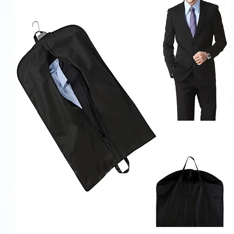 Travel Suit Bag Garment Bag Long Dress Black for Hanging Clothes Carrier Cover