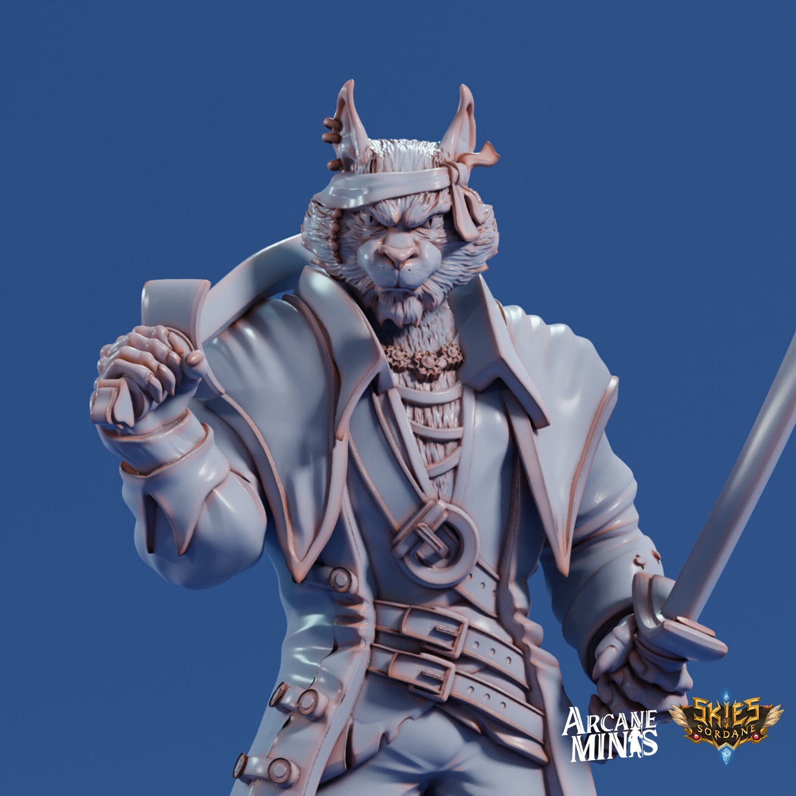 Tabaxi Fighter Pose 1 | Arcane Minis | D&D Miniature