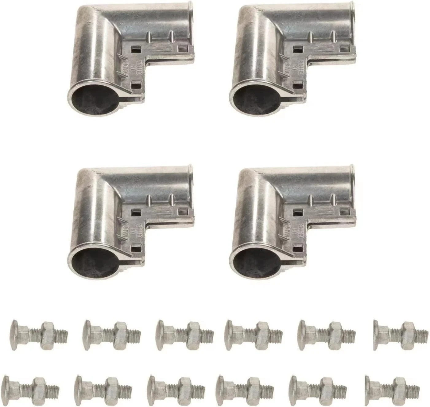 Chain Link Fence Gate Corner 1 3/8" x 1 3/8" Aluminum Gate Corner Gate Elbow, 4