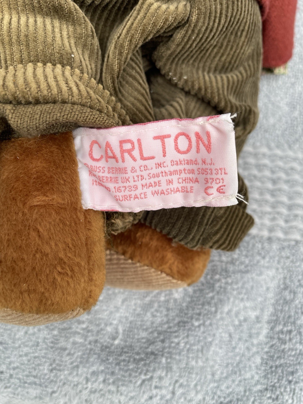 Russ Carlton Bunny Rabbit Toy Plush Animal Vintage NWT Fully Dressed Adorable