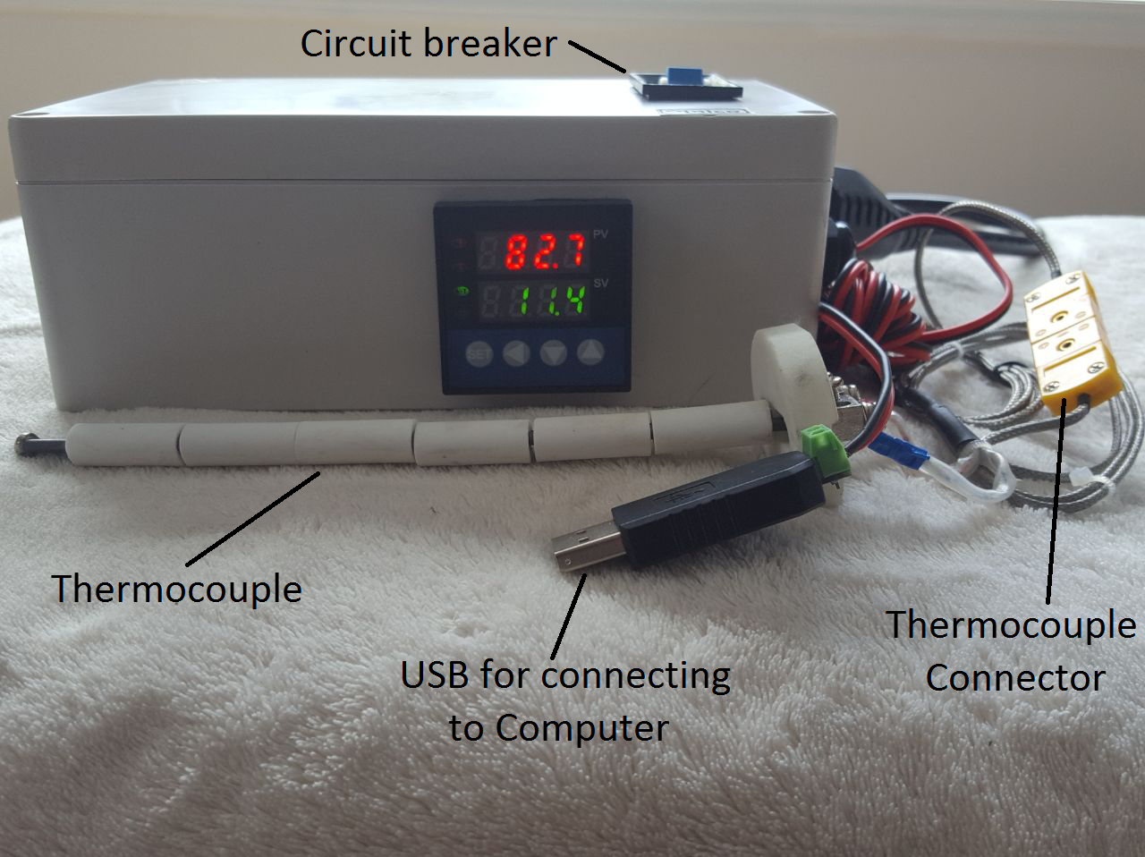 USB PC Plug Play PID 60 Ramp Soak Time Kiln Temperature Controller Recorder 20A