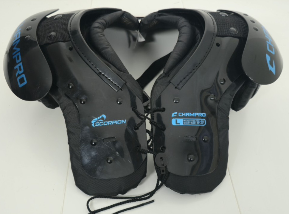 Champro Youth Scorpion Football Shoulder Pads  Size Large 100-130 Lbs 30-32”