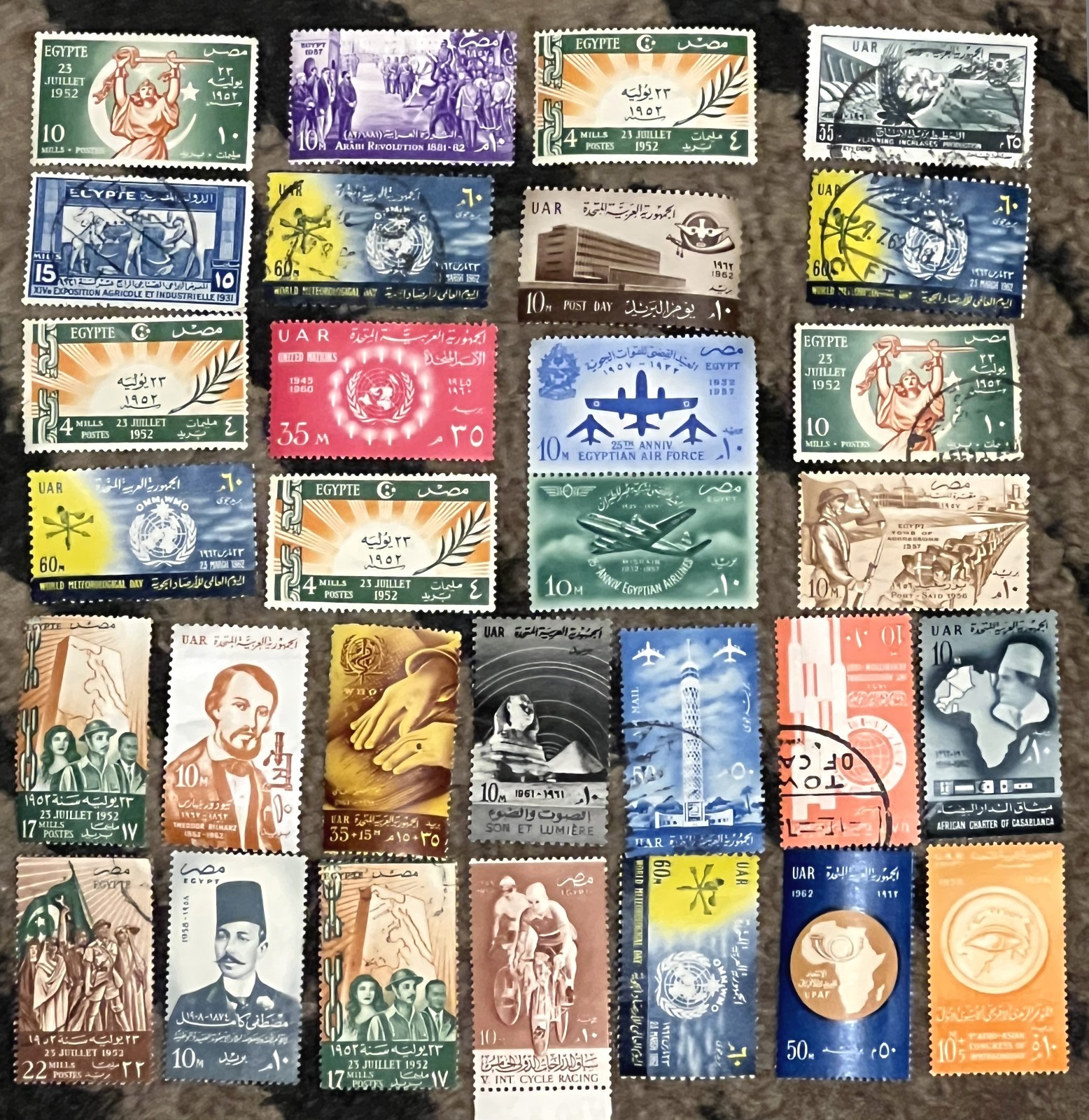 EGYPT stamps-variety of years-set T-CLEARANCE-65 stamps