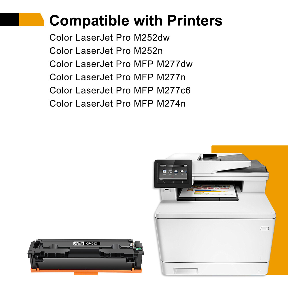 Toner for HP 201X CF400X 201A Color Laserjet Pro MFP M277dw M277c6 M252n M252dw
