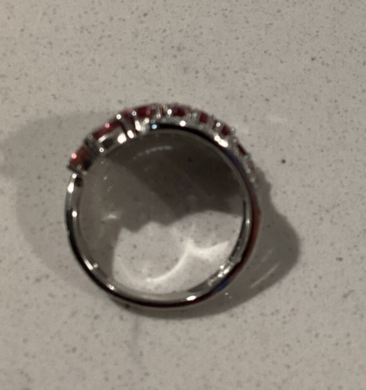 Colleen Lopez Sterling Silver Pink Tourmaline Swirl Ring Size 7 New HSN