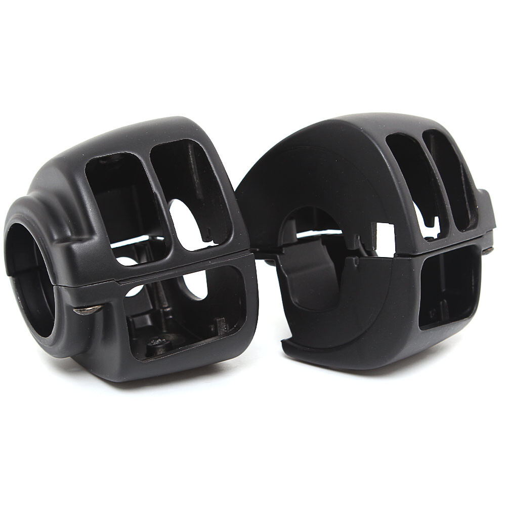 Black Handlebar Switch Housing Hand Control Kit For Harley Touring Softail FXR
