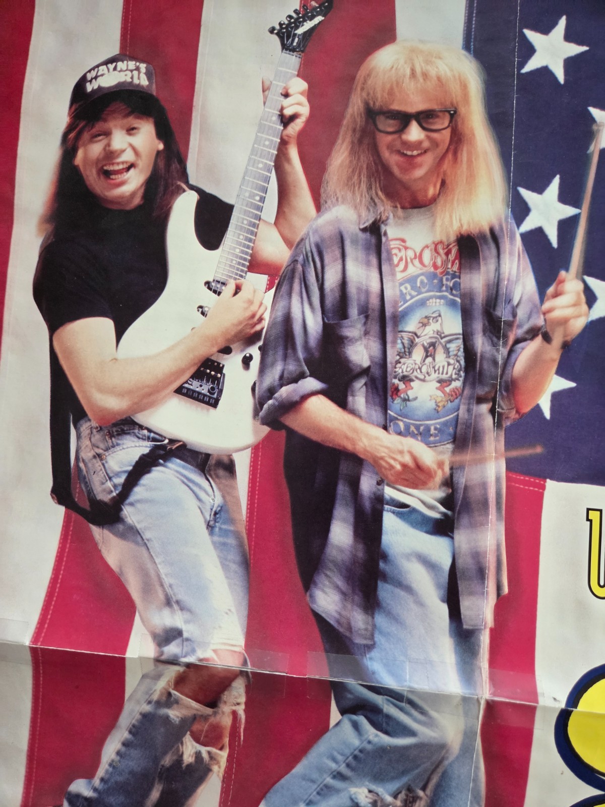 Wayne's World, Wayne & Garth, 1992 poster, Get Out And Vote, NBC News