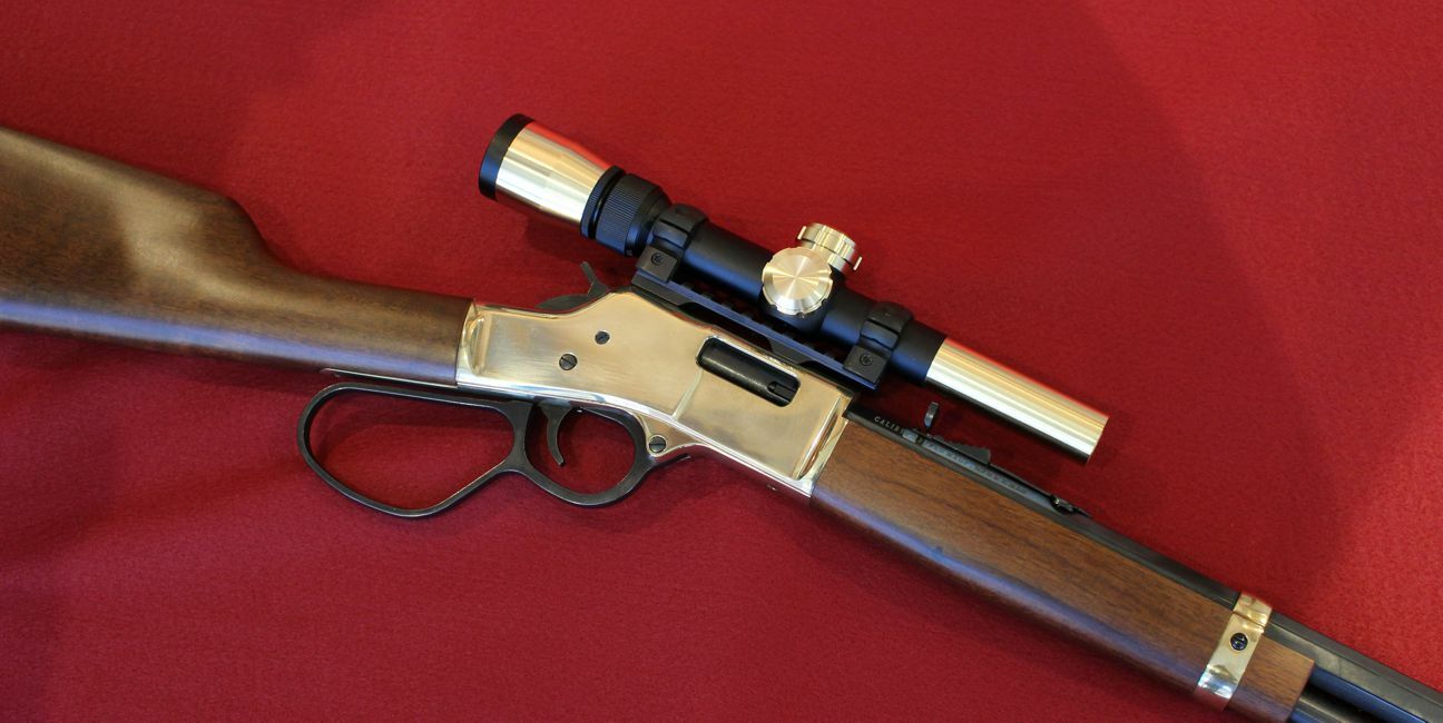 Brass Rifle Scope - Extended - For Henry Big Boy & Henry Lever Action Rifles