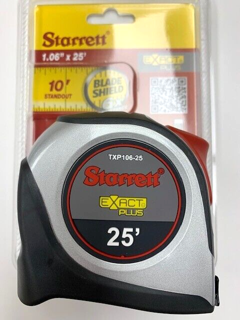 Starrett TXP106-25 Exact Plus Tape Measure Rule 1.06" x 25' #30638