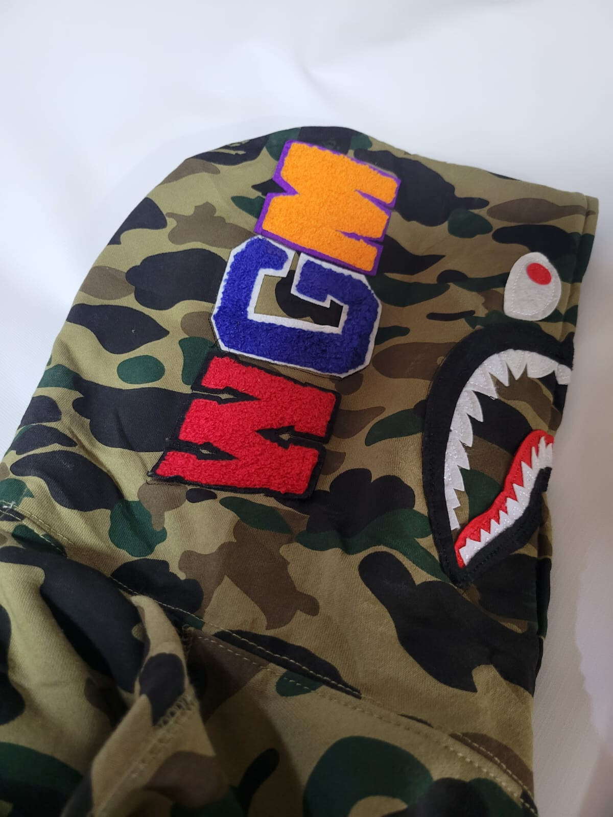 Camo Shark Full Zip Hoodie READ DESCRIPTION.