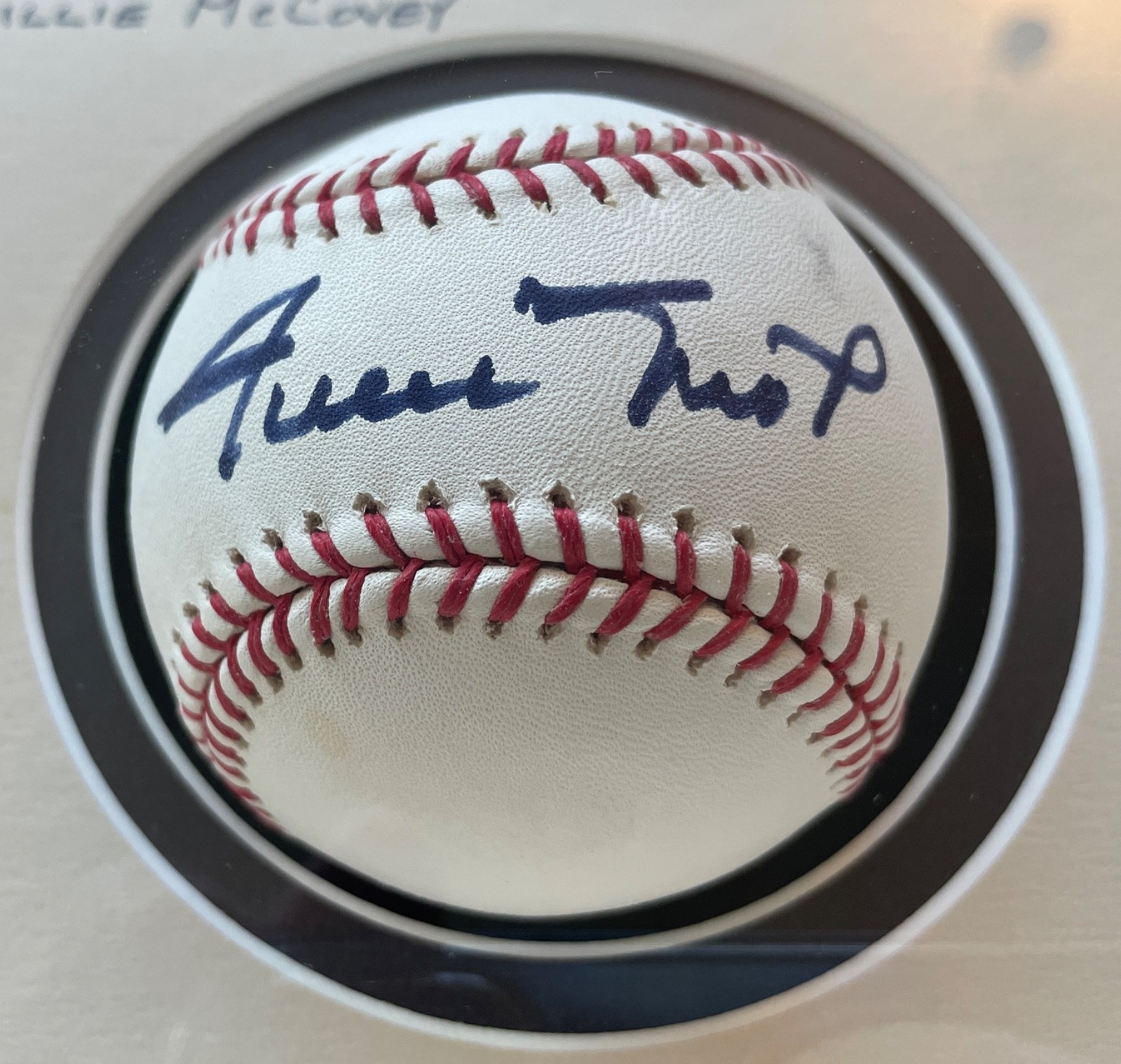 SF Giants Willie Mays & Willie McCovey Signed Baseballs framed w/photo. FREE S/H