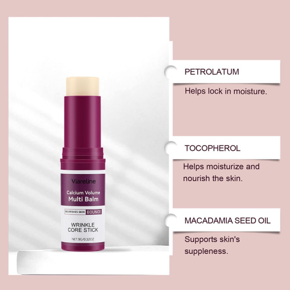 2 Pack Calcium Volume Multi Balm, Wrinkle Core Stick, Hydrating Firm, Anti-aging