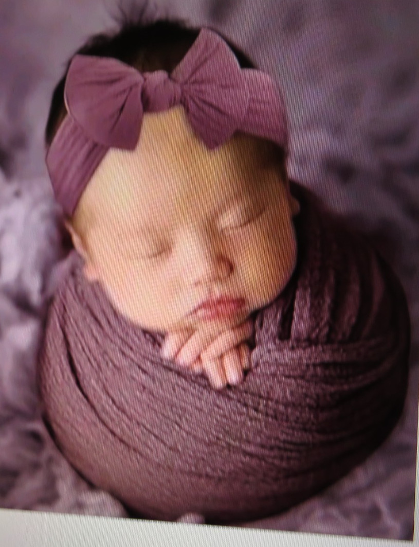 NEW 4 PCS Newborn Purple Photo Props Blanket Bow Flower Headband Fuzzy Mat Girl