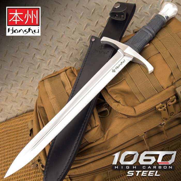19" HONSHU CRUSADER Fixed Blade SWORD KNIFE Medieval *No ship to MA & NJ*
