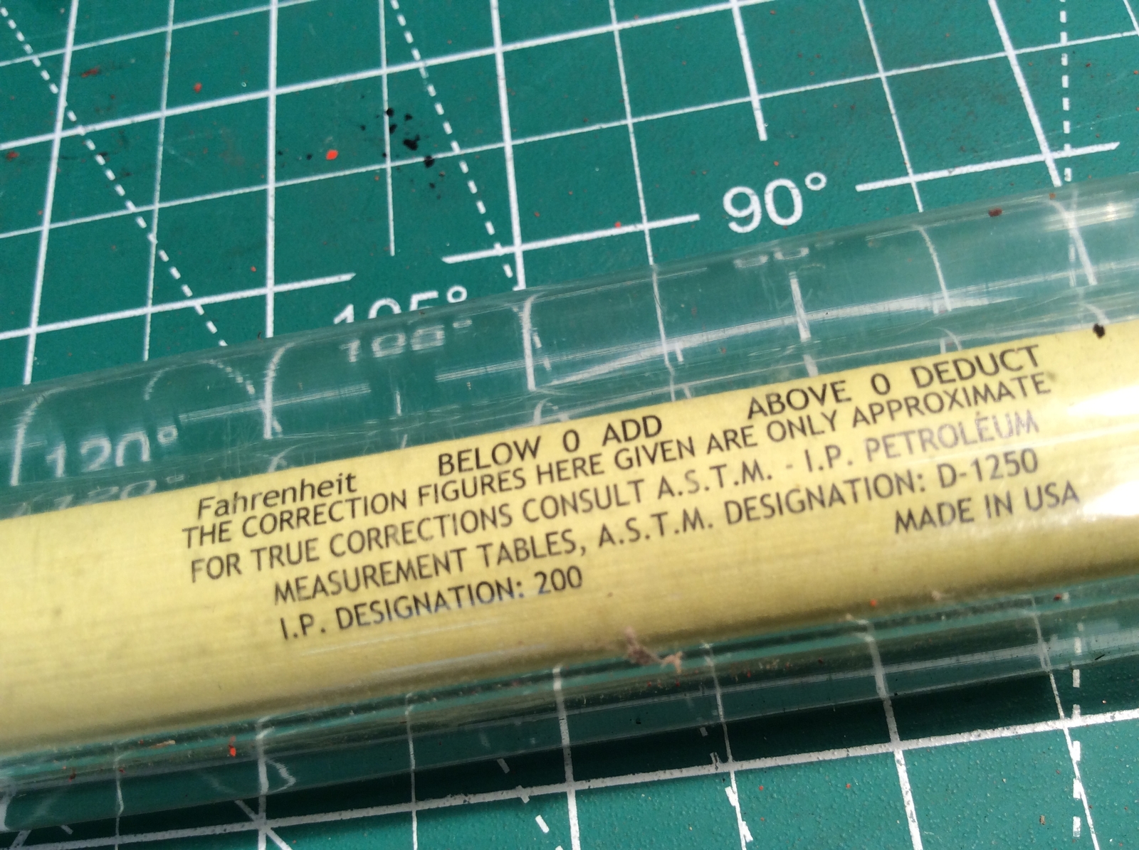 Hygrometer Petroleum Refinery API Scale Mod 141.5 Temp 60F ASTM 56HL (5)