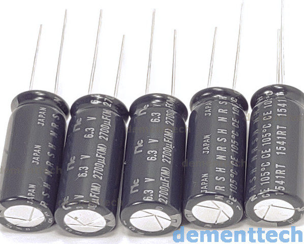 5x Japan 2700uF 6.3v Low-ESR 105C NIC NRSH radial capacitors Long Life caps 10mm