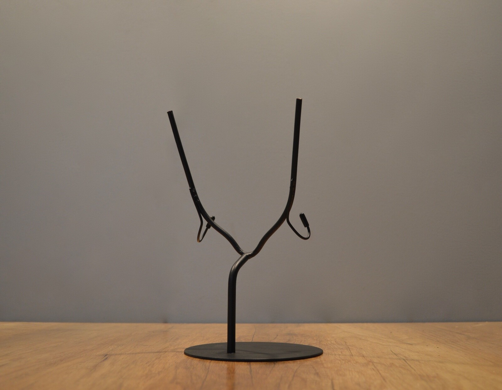 13”high Metal Display Stand for flat masks & other Art objects - 5”base