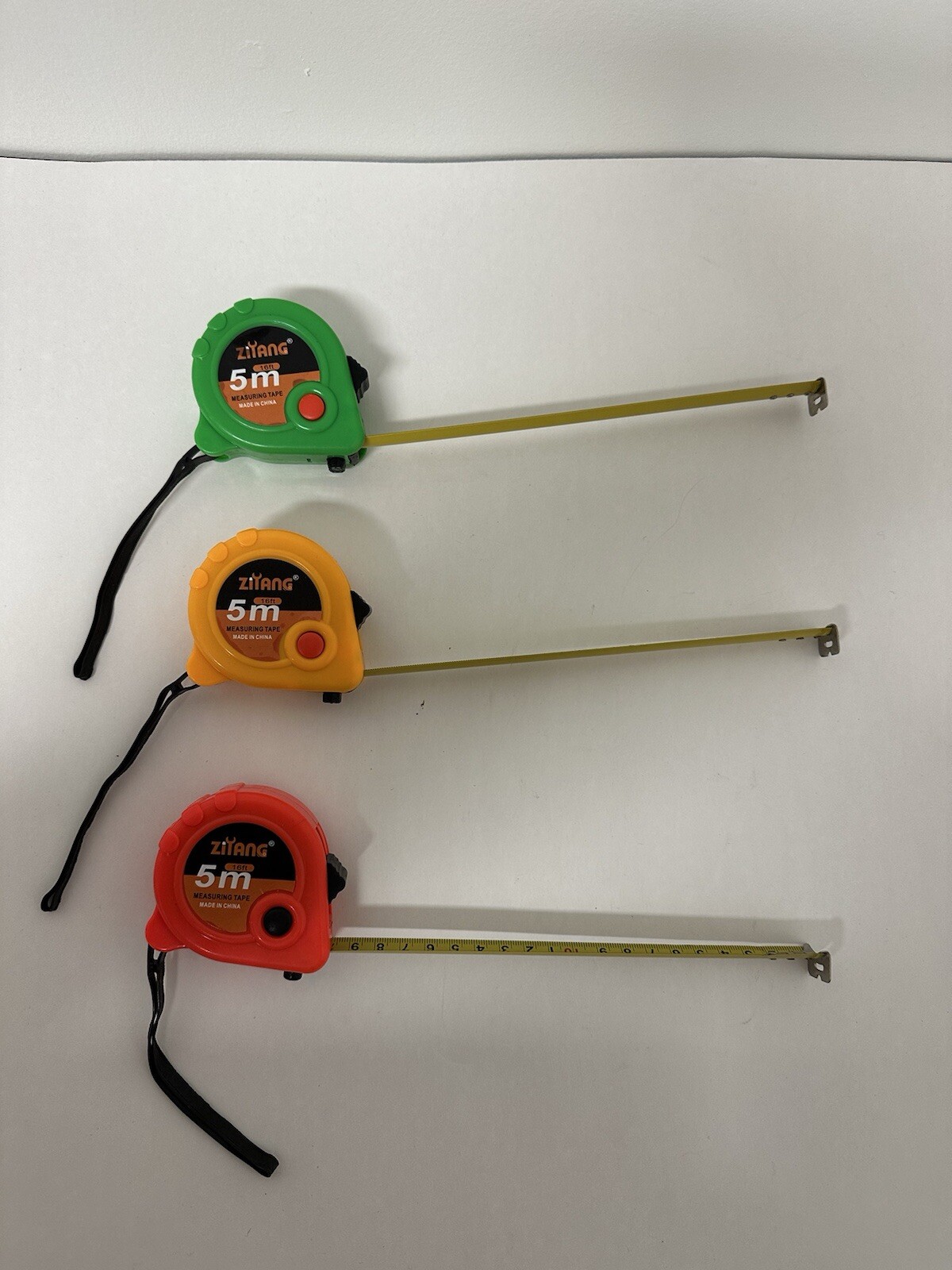 Set Of 3 PCS 16Ft 5M Measure Tape Metric Steel Measuring Ruler Self-locking