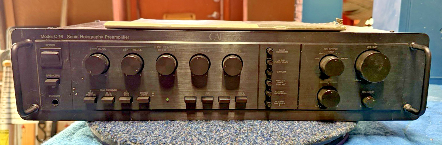 Carver Model C-16 Sonic Holography Stereo Preamplifier With Manual, Works