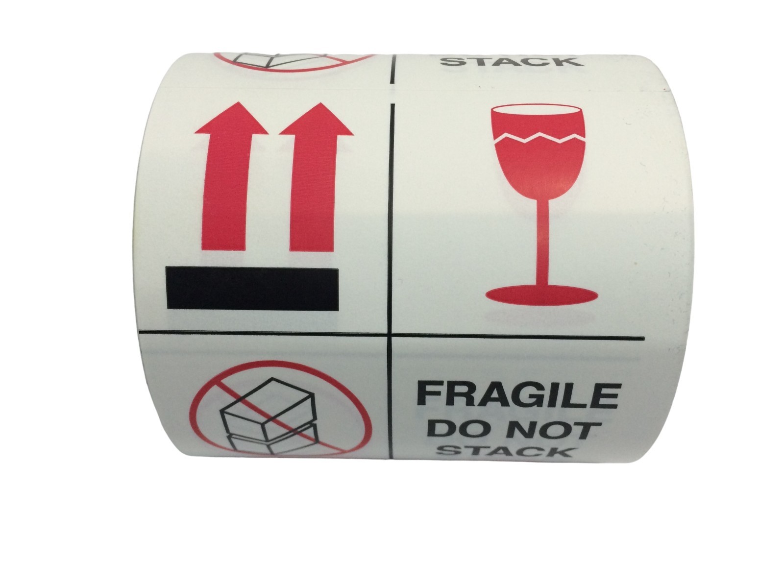 Shipping Labels 4x4 Fragile Do Not Stack 500 labels per roll 1-12 Rolls