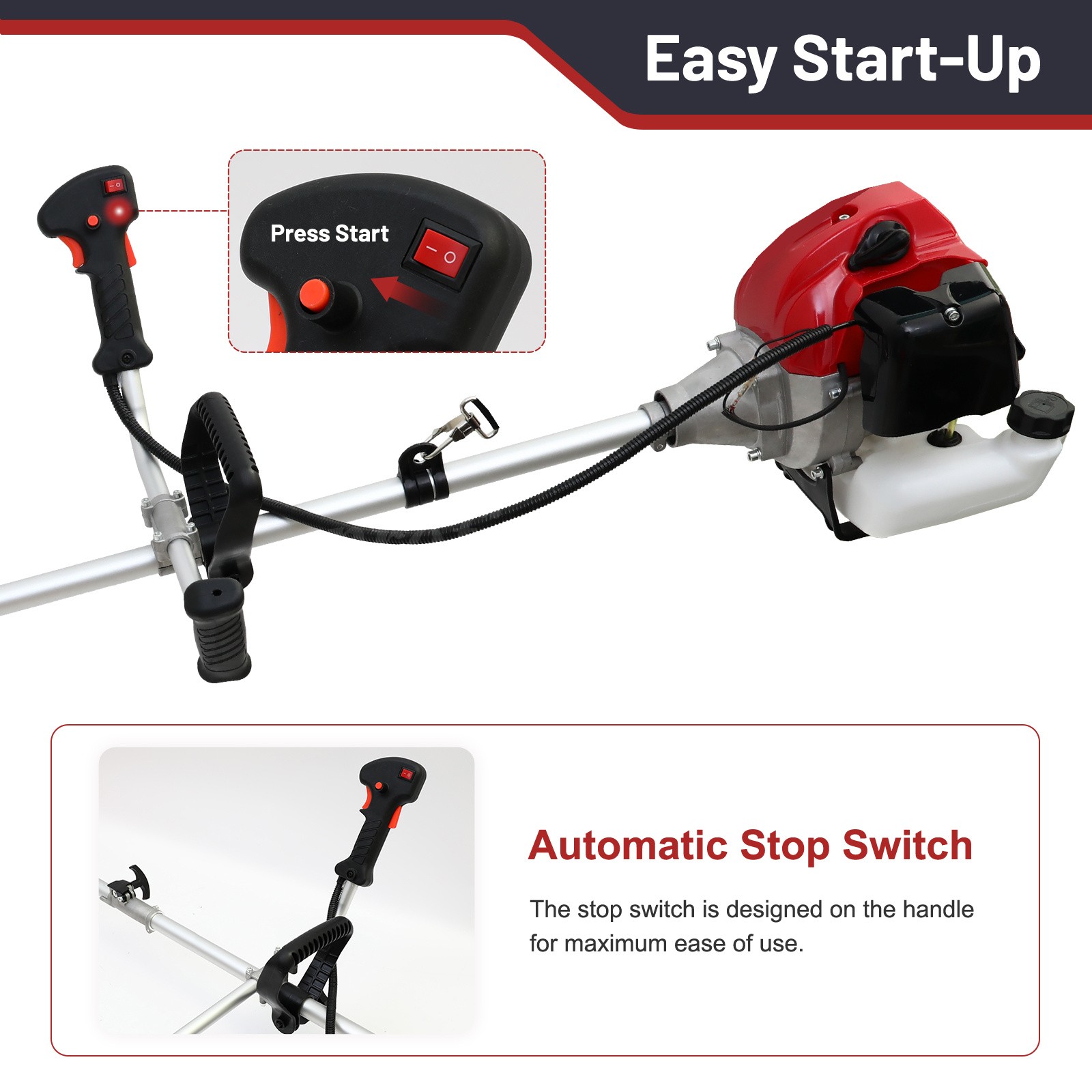 58CC 4 in 1 2-Stroke Grass String Trimmer Brush Cutter Gas Trimmer Weed Eater US