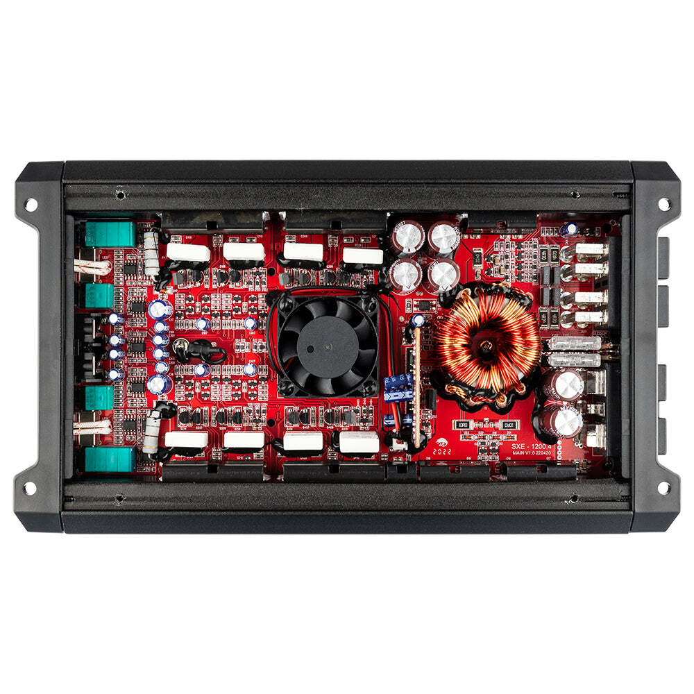 DS18 SXE-1200.4 Car Amplifier Class A/B 4-Channel Full-Range - Compact Size Amp