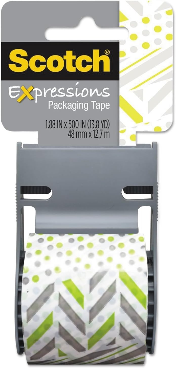 Expression Packaging Tape with Dispenser and 6 Refills (1.88 x 14 Yds Each)