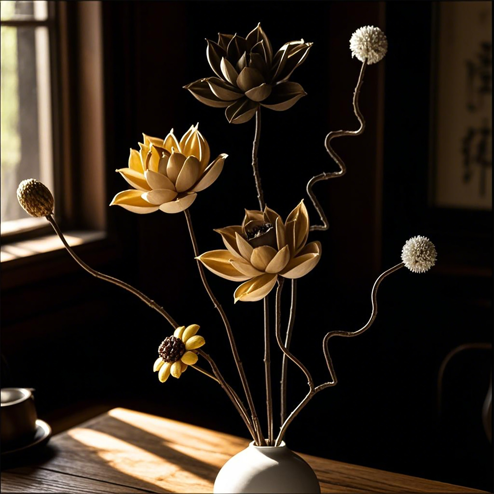 Elegant Dried Flower Arrangements - Perfect for Home Decor & Events 03