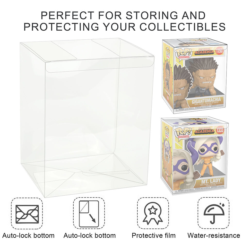6" Plastic Display Protector Cases For Funko 6 Inch Pop! Vinyl Figures Box 0.5mm