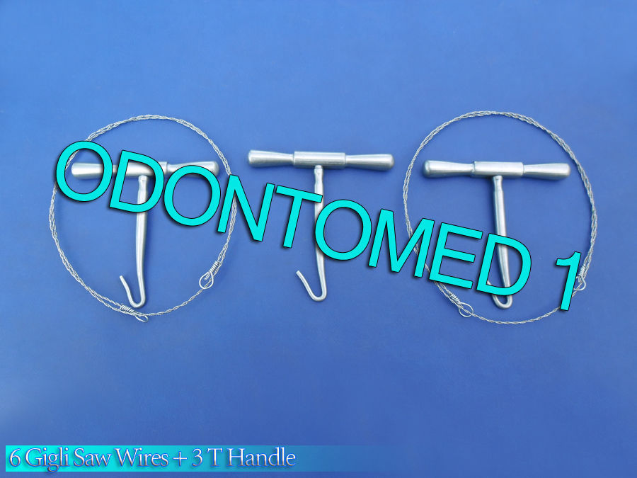 6 Gigli Strully Saw 12" w/3 Handles Surgical Instruments