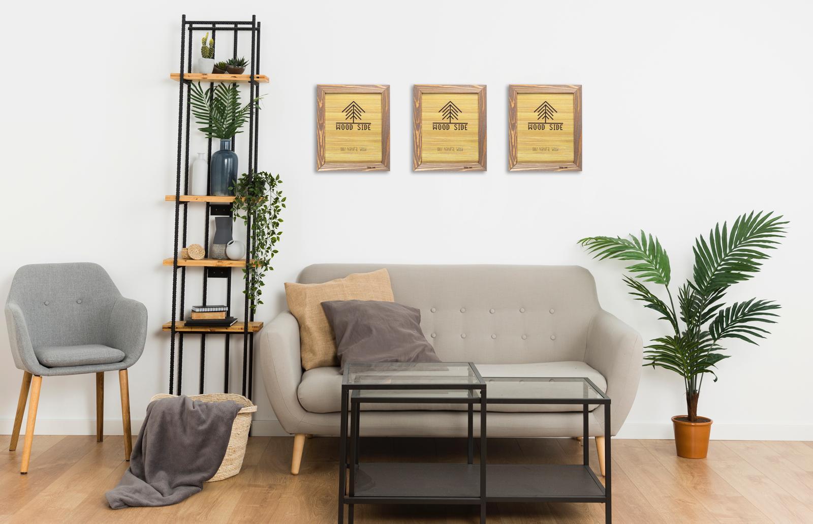 Rustic Wooden Picture Frames - Natural Solid Distressed Wood - Wall/ Tabletop