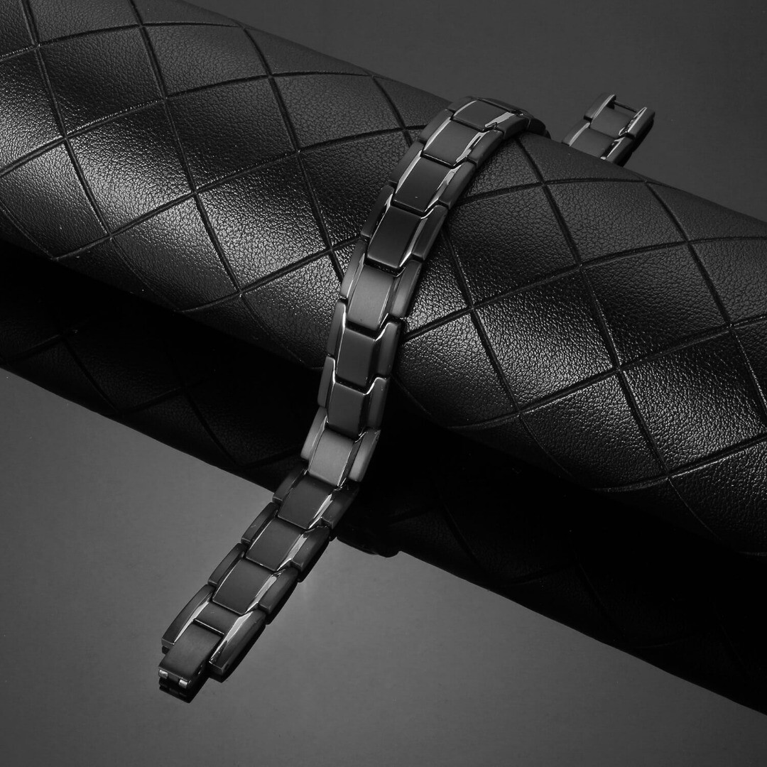 Black Magnetic Bracelet Therapy Arthritis Pain Energy Balance Calm Joy Men Women