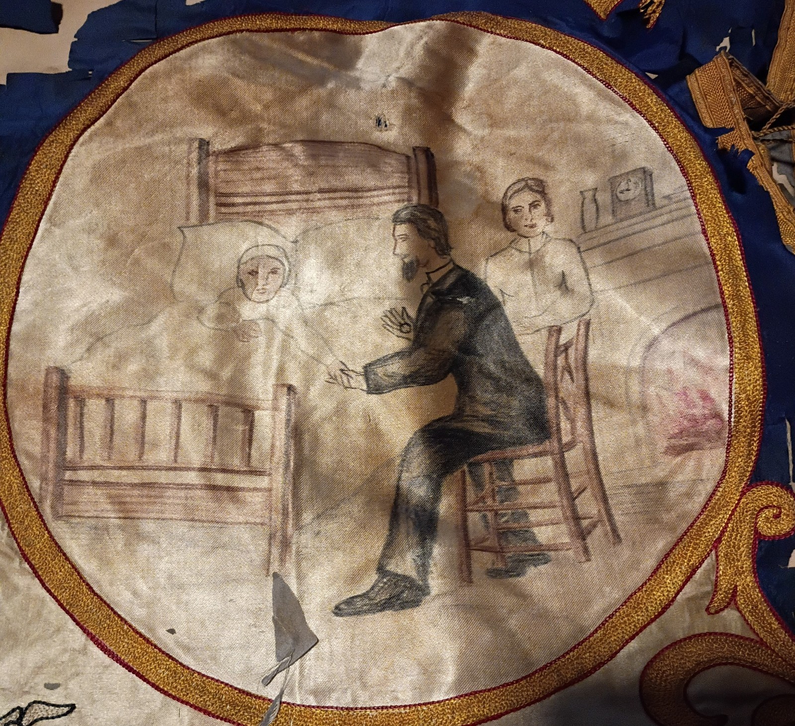 C1920 NY Afro-Caribbean Fraternal/Mutual Aid Society Banner~The Antillean League