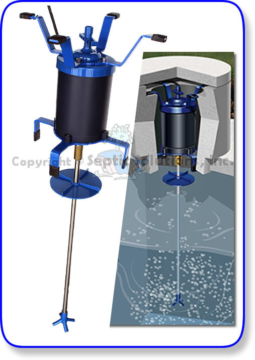 ULTRA-AIR SEPTIC TANK SHAFT AERATOR with 14" Brackets