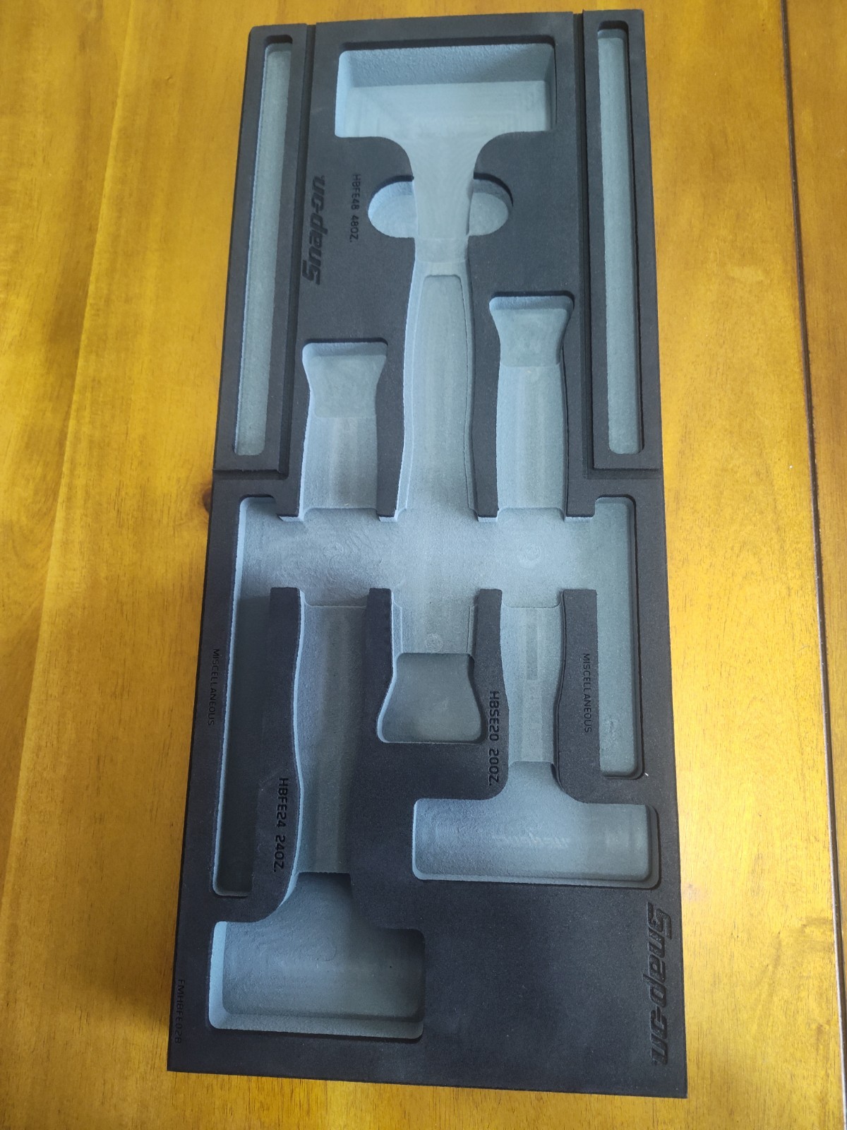 Snap-On Tools FMHBFE02B 3pc Soft Face Dead Blow Hammer Set Foam  Gray 48 24 20Oz