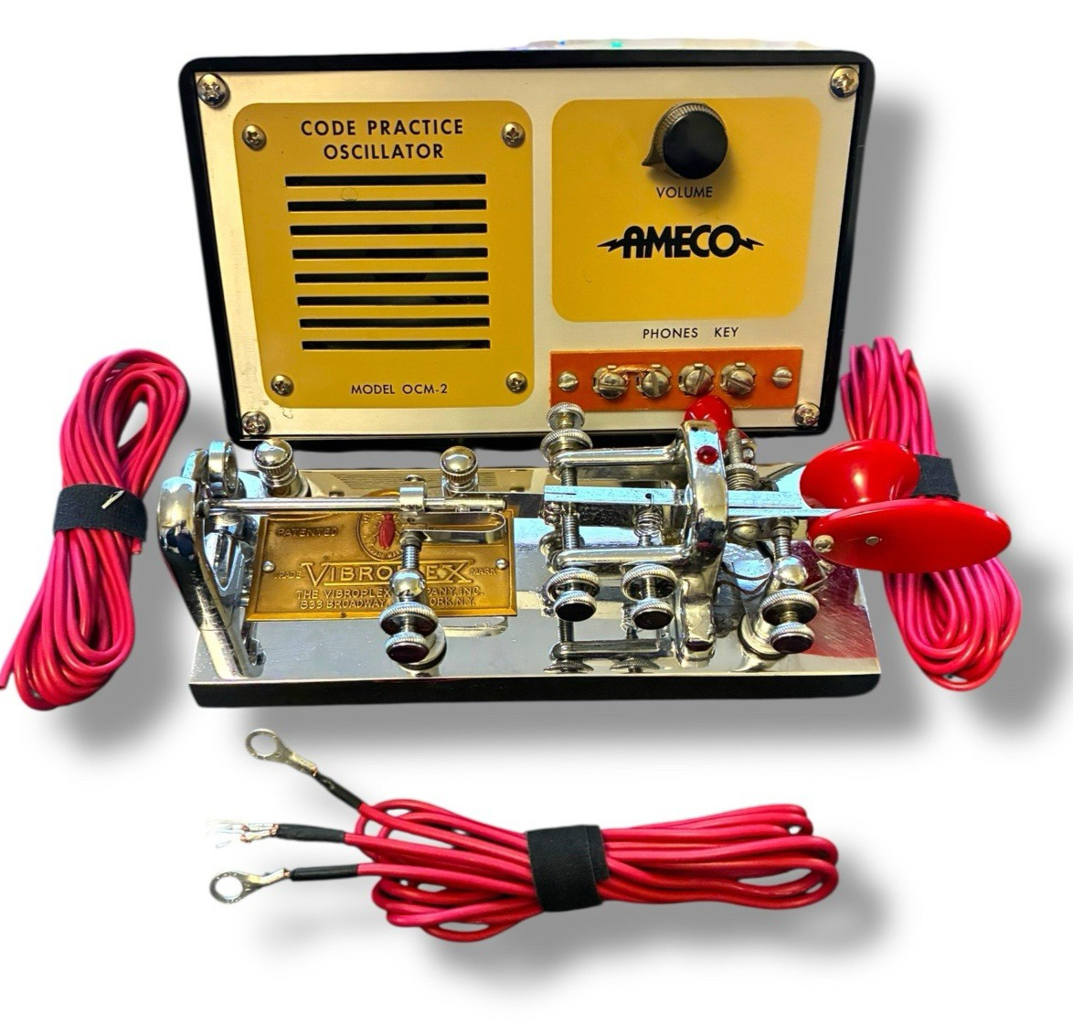 1959 Chrome Plated Vibroplex Blue Racer Deluxe Telegraph Bug Serial #: 209317