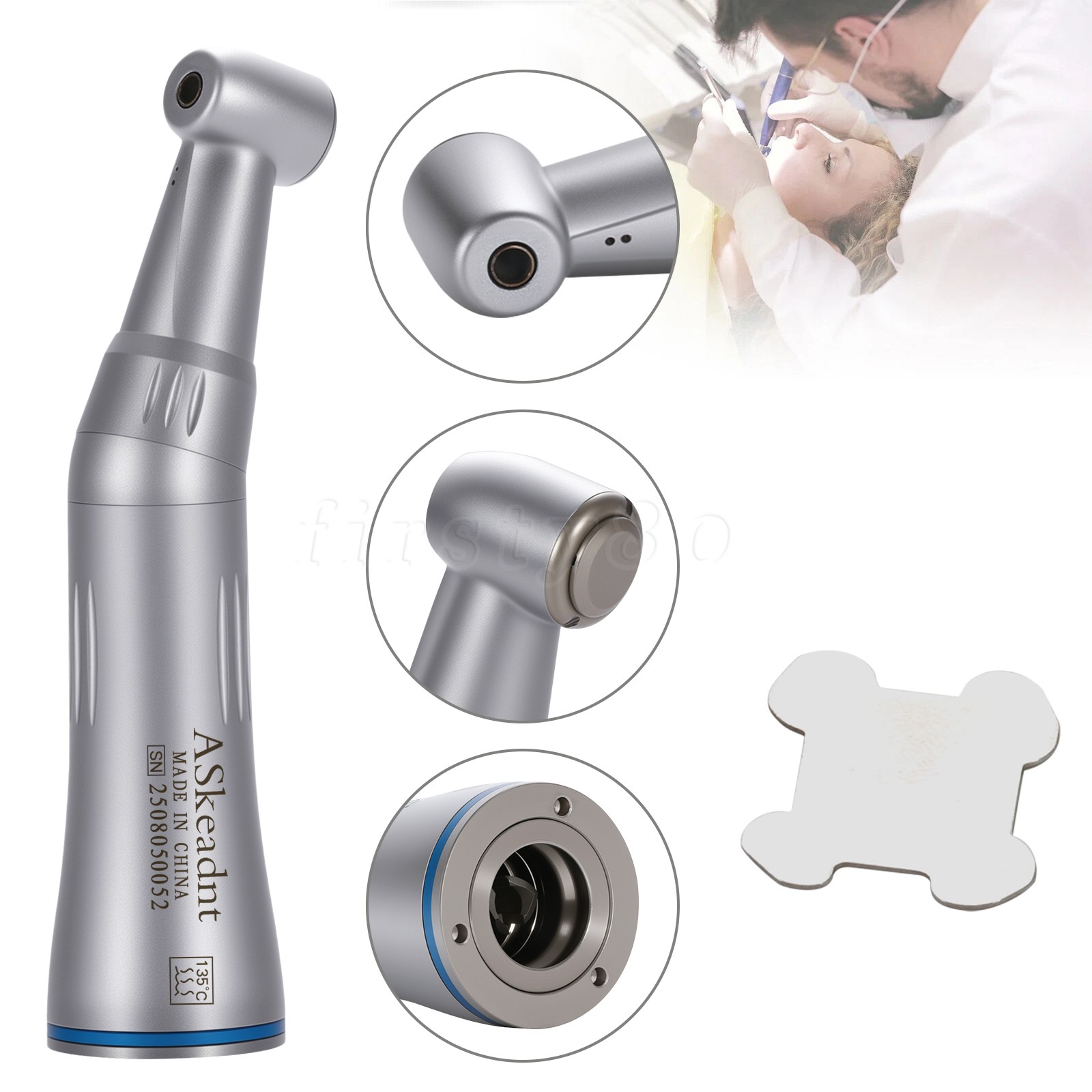 Dental Slow Low Speed Handpiece Push Contra Angle/Air Motor NSK Style 2/4 Holes