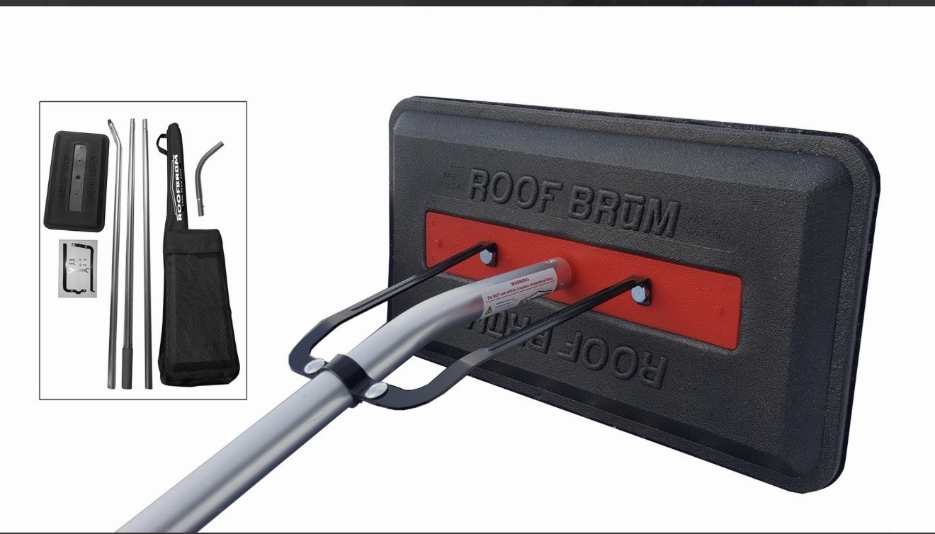 Mobile RoofBrum Snow Broom for Extra Large Vehicles, 12 Foot – No Scratch Snow