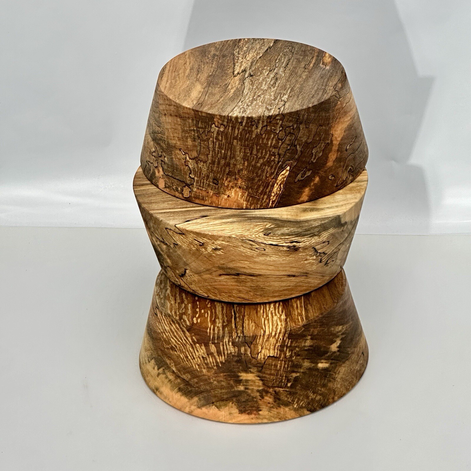 SPALTED MAPLE BOWL BLANKS, 10"X3.5" BULK LISTING, WOOD LATHE TURNING STOCK