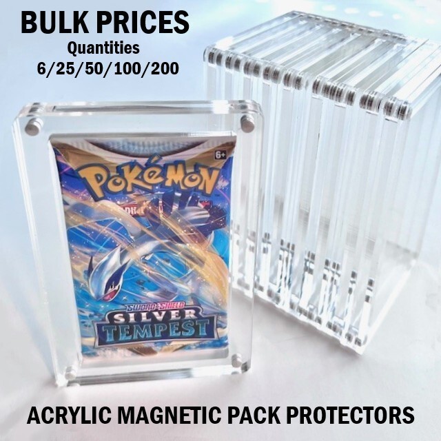 Booster Pack Protector Case – Acrylic Magnetic Display for Pokémon MTG Yu-Gi-Oh