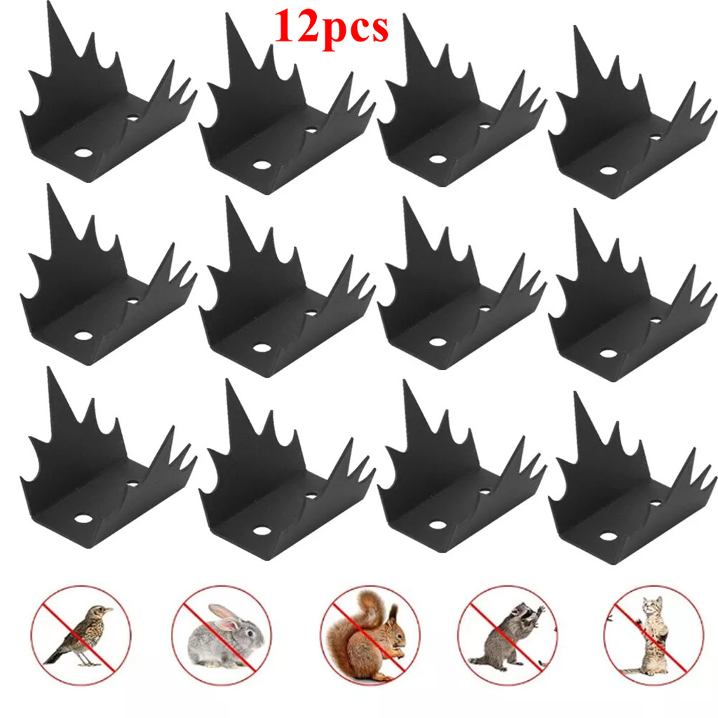 12pcs Intruder Deterrent Fence Wall Spikes Security Fence Metal Anti-Climb Spike