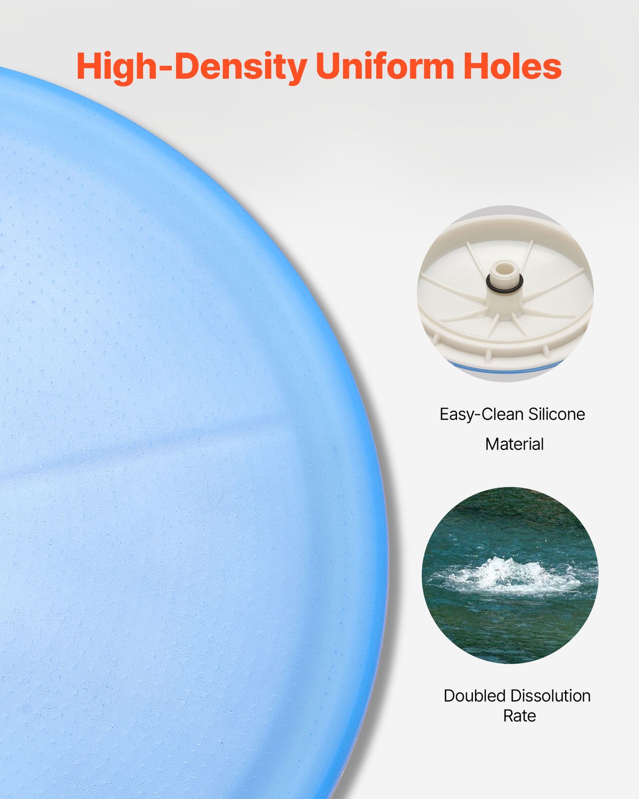 VEVOR Pond Aerator Air Diffuser 8 in Lake Aeration Diffuser with Weighted Base