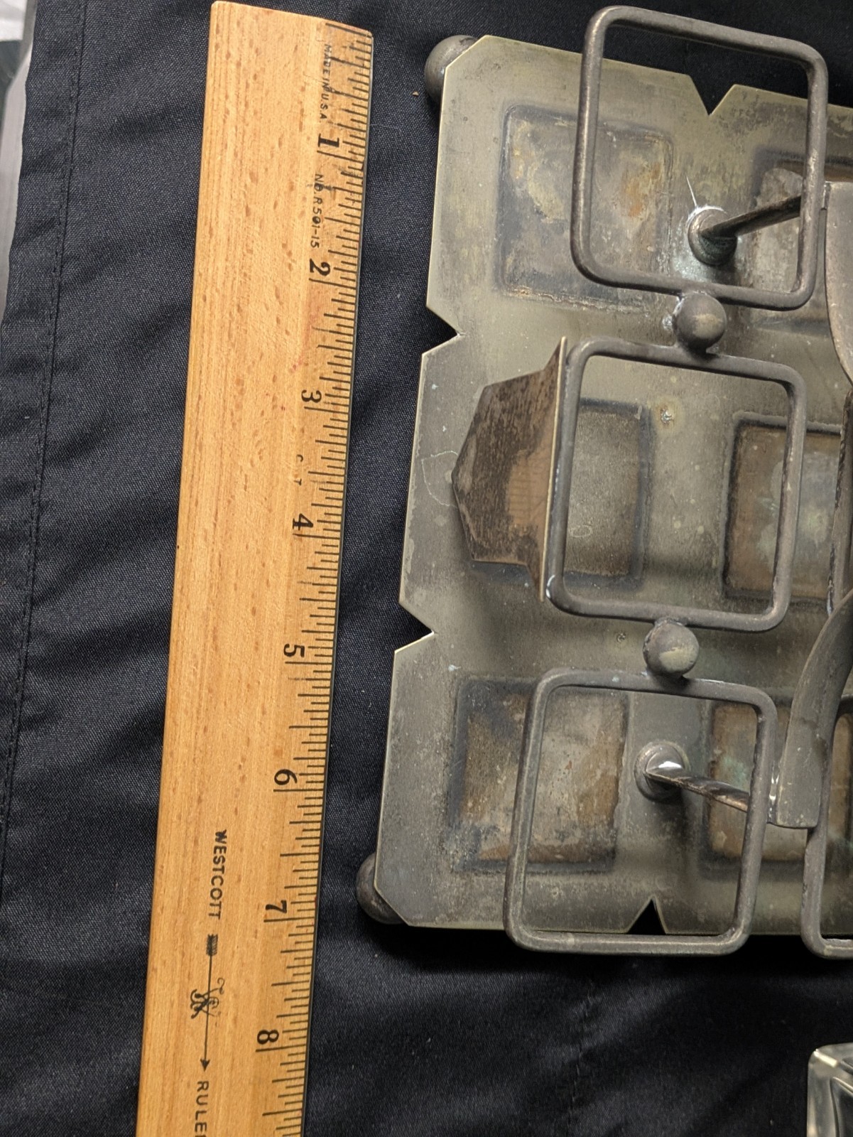 Vintage 6 Bottle Cruet Set with Handles Holder Silver plate Art Deco Condiments