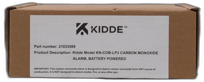 Kidde Carbon Monoxide Detector, Battery Powered Co Alarm With Leds, Test-reset