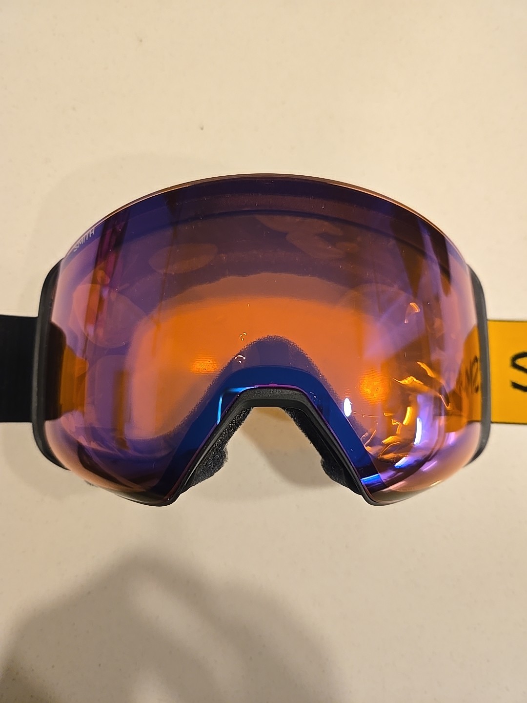 New Smith 4D Mag Gold Bar Goggle Chromapop Storm Rose Flash Lens Yellow