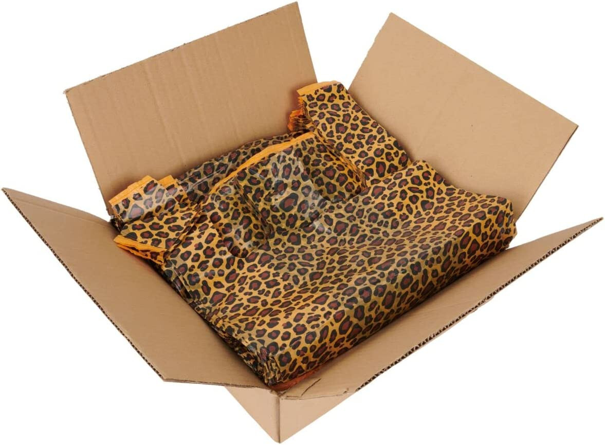 Plastic Shopping Bags 1000 Cheetah Leopard Grocery Merchandise 11 ½" x 6" x 21"