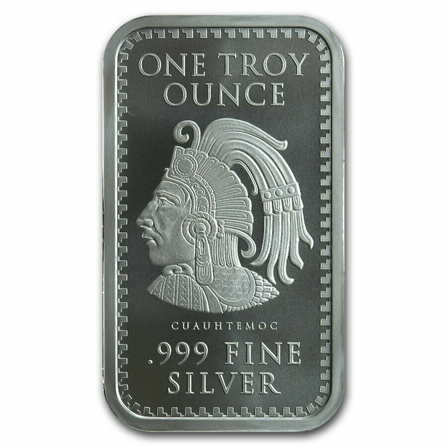 1 oz .999 Fine Silver Aztec Calendar Silver Bar - BACKORDER