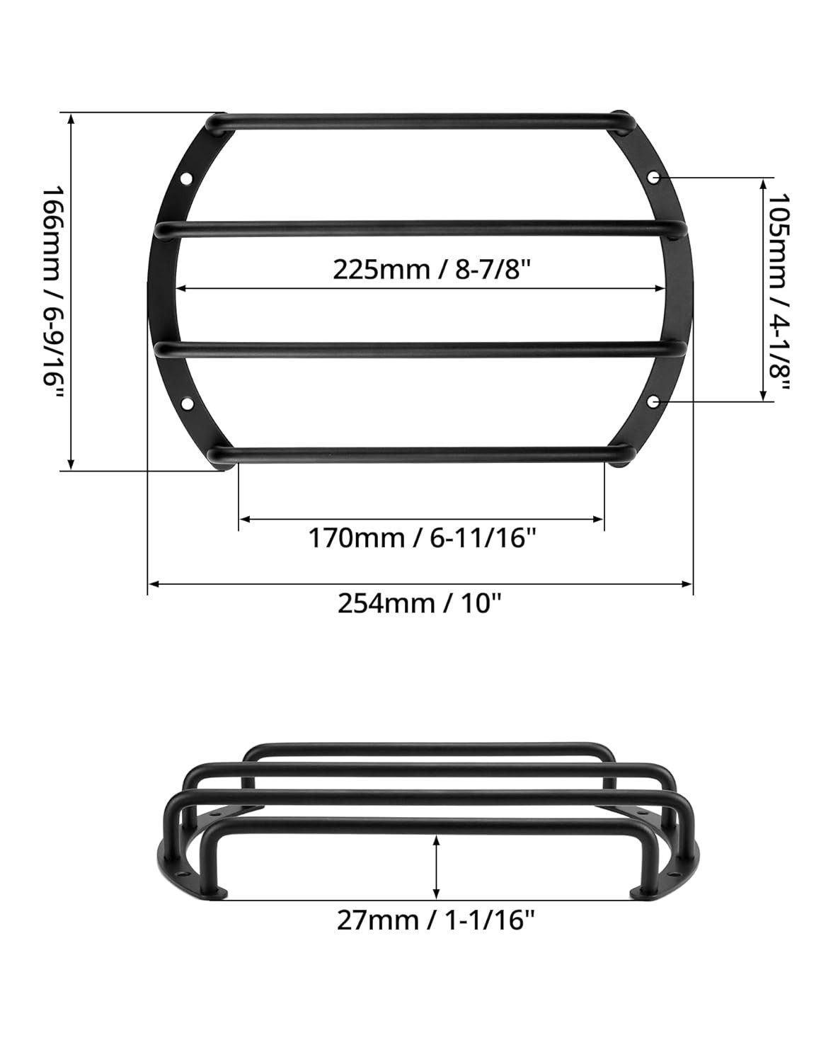8 Inch Bar-Type Subwoofer Grill Satin Black Finish, Compatible with Most round C