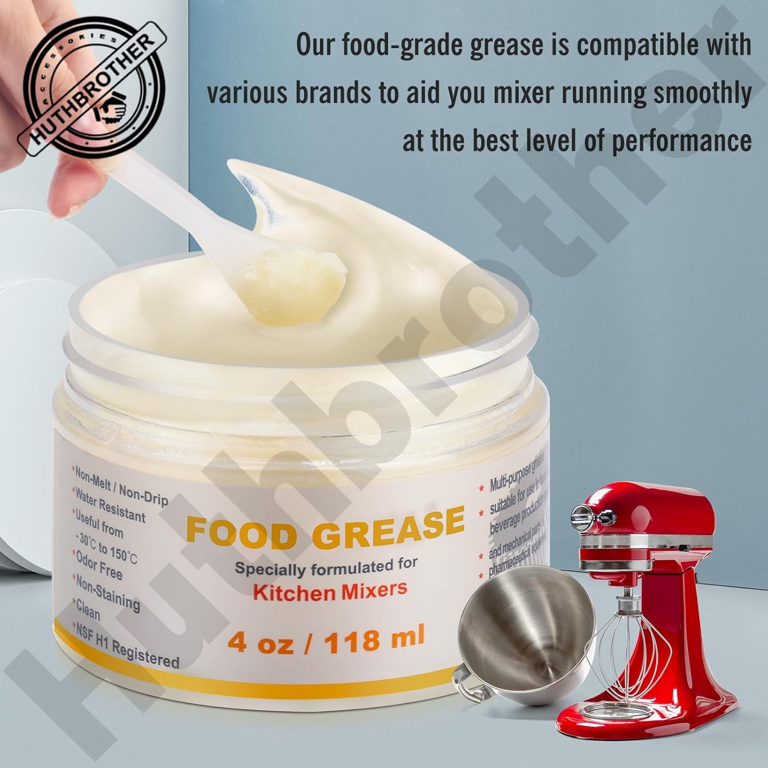4 Oz Food Grade Grease for kitchen Aid Stand Mixer - by Huthbrother,...